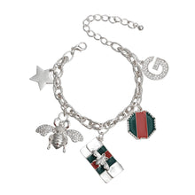 Load image into Gallery viewer, Red &amp; Green Radiance: Charm Bracelet
