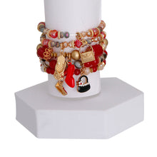 Load image into Gallery viewer, Red Bead Fashion Charm Bracelets
