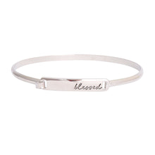 Load image into Gallery viewer, Blessed Silver Hook Bangle
