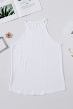 Load image into Gallery viewer, White Solid Color Crew Neck Tank Top
