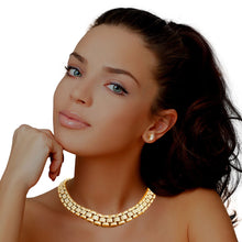 Load image into Gallery viewer, Iced Gold Watch Band Chain Necklace
