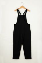 Load image into Gallery viewer, Black Adjustable Buckle Straps Cropped Jumpsuit
