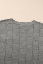 Load image into Gallery viewer, Dusty Pink Lattice Textured Knit Short Sleeve Sweater
