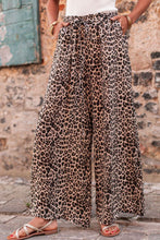 Load image into Gallery viewer, Desert Palm Boho Leopard Wide Leg Pants
