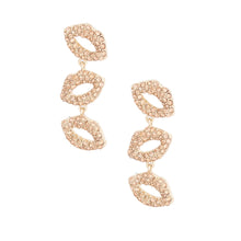 Load image into Gallery viewer, Peach Triple Lips Earrings
