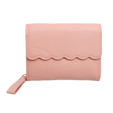 Accordian Wallet Pink Snap Cardholder for Women