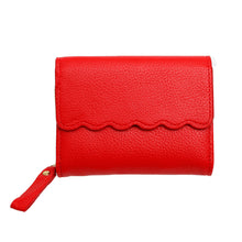 Load image into Gallery viewer, Accordian Wallet Red Snap Cardholder for Women
