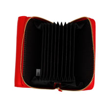 Load image into Gallery viewer, Accordian Wallet Red Snap Cardholder for Women
