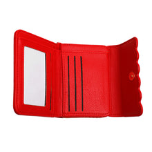 Load image into Gallery viewer, Accordian Wallet Red Snap Cardholder for Women
