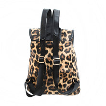 Load image into Gallery viewer, Backpack Leopard and Black Flap Bag Set for Women
