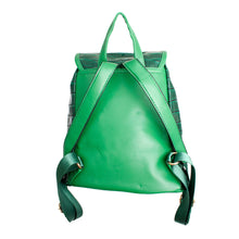 Load image into Gallery viewer, Backpack Green Croc Flap Bag Set for Women
