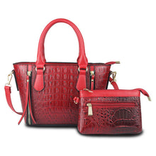 Load image into Gallery viewer, Red Croc Tote Pouch Set
