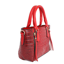 Load image into Gallery viewer, Red Croc Tote Pouch Set
