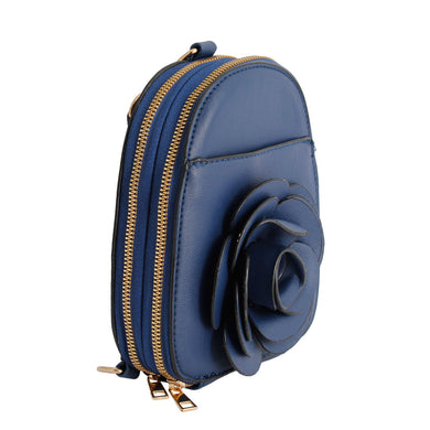 Navy Flower Mini Backpack