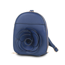 Load image into Gallery viewer, Navy Flower Mini Backpack
