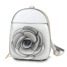 Load image into Gallery viewer, Mini Backpack Silver Flower Wallet Bag For Women
