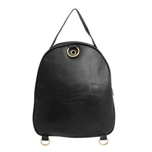 Backpack Black Rounded Small Handbag for Women