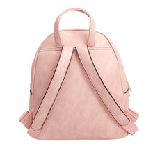 Load image into Gallery viewer, Moto Backpack Pink Zipper Medium Bag for Women
