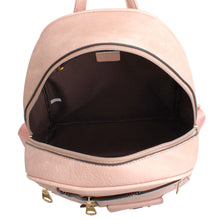 Load image into Gallery viewer, Moto Backpack Pink Zipper Medium Bag for Women
