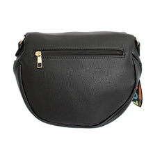 Load image into Gallery viewer, Crossbody Black Love Zipper Saddle Bag for Women
