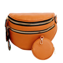 Load image into Gallery viewer, Crossbody Camel Love Zipper Saddle Bag for Women
