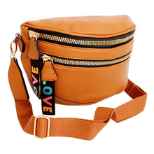 Load image into Gallery viewer, Crossbody Camel Love Zipper Saddle Bag for Women
