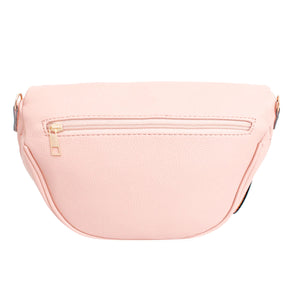 Crossbody Pink Love Zipper Saddle Bag for Women