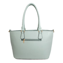 Load image into Gallery viewer, Tote Light Green and White Stripe Handbag Women

