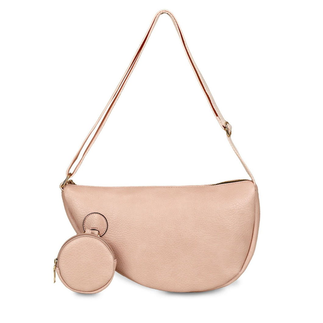 Crossbody Pink Round Pouch Bag Set for Women