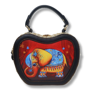 Hard Case Handbag Elephant Straw Bag for Women