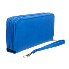 Load image into Gallery viewer, Zipper Wallet Blue Soft Grain for Women
