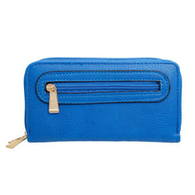 Load image into Gallery viewer, Zipper Wallet Blue Soft Grain for Women
