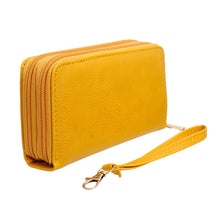 Load image into Gallery viewer, Zipper Wallet Mustard Soft Grain for Women
