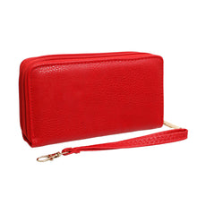 Load image into Gallery viewer, Zipper Wallet Red Soft Grain for Women
