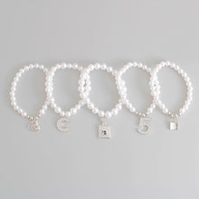 Load image into Gallery viewer, White Pearl Silver No. 5 Boutique Bracelets
