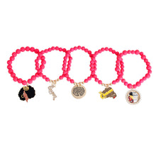 Load image into Gallery viewer, Pink Black Queen Bracelets
