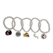 Load image into Gallery viewer, Silver Black Queen Bracelets
