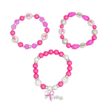 Load image into Gallery viewer, Bracelets Pink Breast Cancer Hope Set for Women
