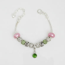 Load image into Gallery viewer, Snake Chain Pink Green Charm Women's Bracelet
