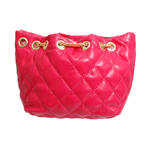 Mini Bucket Red Quilted Parisian Lux Charm Bag