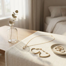 Load image into Gallery viewer, Open Hoop Classic Matte Gold Heart Earrings
