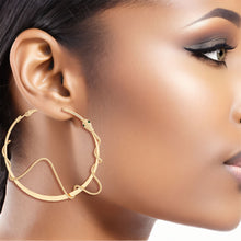 Load image into Gallery viewer, Gold Snake Wrapped Hoops
