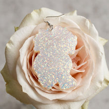 Load image into Gallery viewer, Yellow Iridescent Afro Girl Studs
