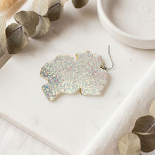 Load image into Gallery viewer, Yellow Iridescent Afro Girl Studs
