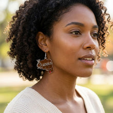 Load image into Gallery viewer, Silver Queen Raised Fist Fish Hook Earrings
