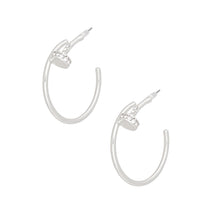 Load image into Gallery viewer, Hoops Polished Silver Nail Style Earrings Women
