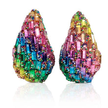 Load image into Gallery viewer, Studs Rainbow Embellished Teardrop Earrings
