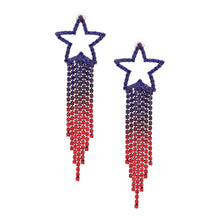 Load image into Gallery viewer, Fringe Earrings Star USA Bling for Women
