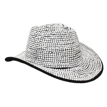 Load image into Gallery viewer, Fedora Black with Silver Rhinestone Bling Hat
