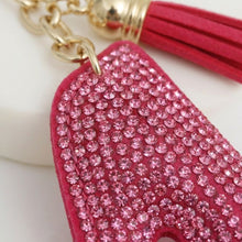 Load image into Gallery viewer, Keychain Fuchsia High Heel Sparkle Purse Charm
